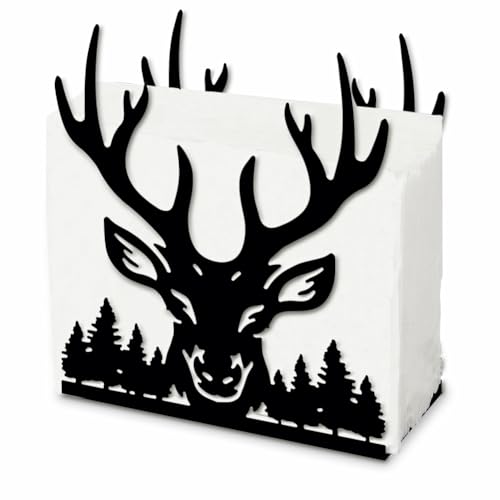 SUPERDANT Serviettenhalter Mit Hirschmotiv Für Tische...