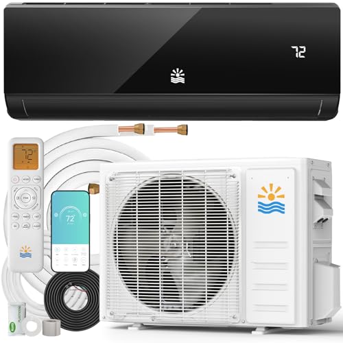 Image of Mini Split Air Conditioner - 12000 BTU Ductless Mini Split Ac /Heating System, 115V 20 SEER2 Wifi Enabled Inverter, Split AC Unit with Precharged Heat Pump, 750Sq.Ft, Installation Kit