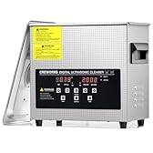 CREWORKS 3L Pulitore Ultrasuoni con 150W Riscaldatore e Timer 120W Vasca Ultrasuoni in Acciaio Inossidabile 304 con Modalità Degas e Delicata Lavatrice Ultrasuoni per Orologi Occhiali Ricambi Auto