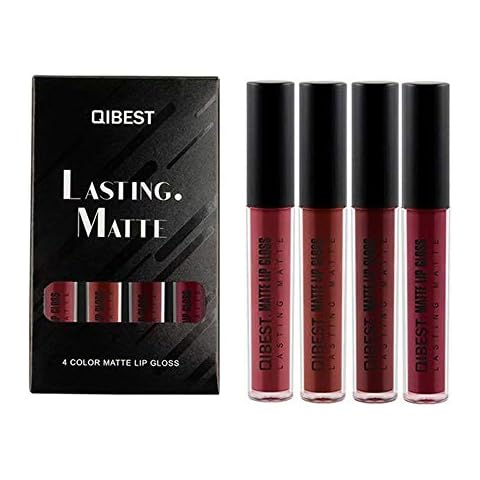 Juego de 4 Lápices Labiales Líquidos Mate CHJUZI Mist Impermeables Cover