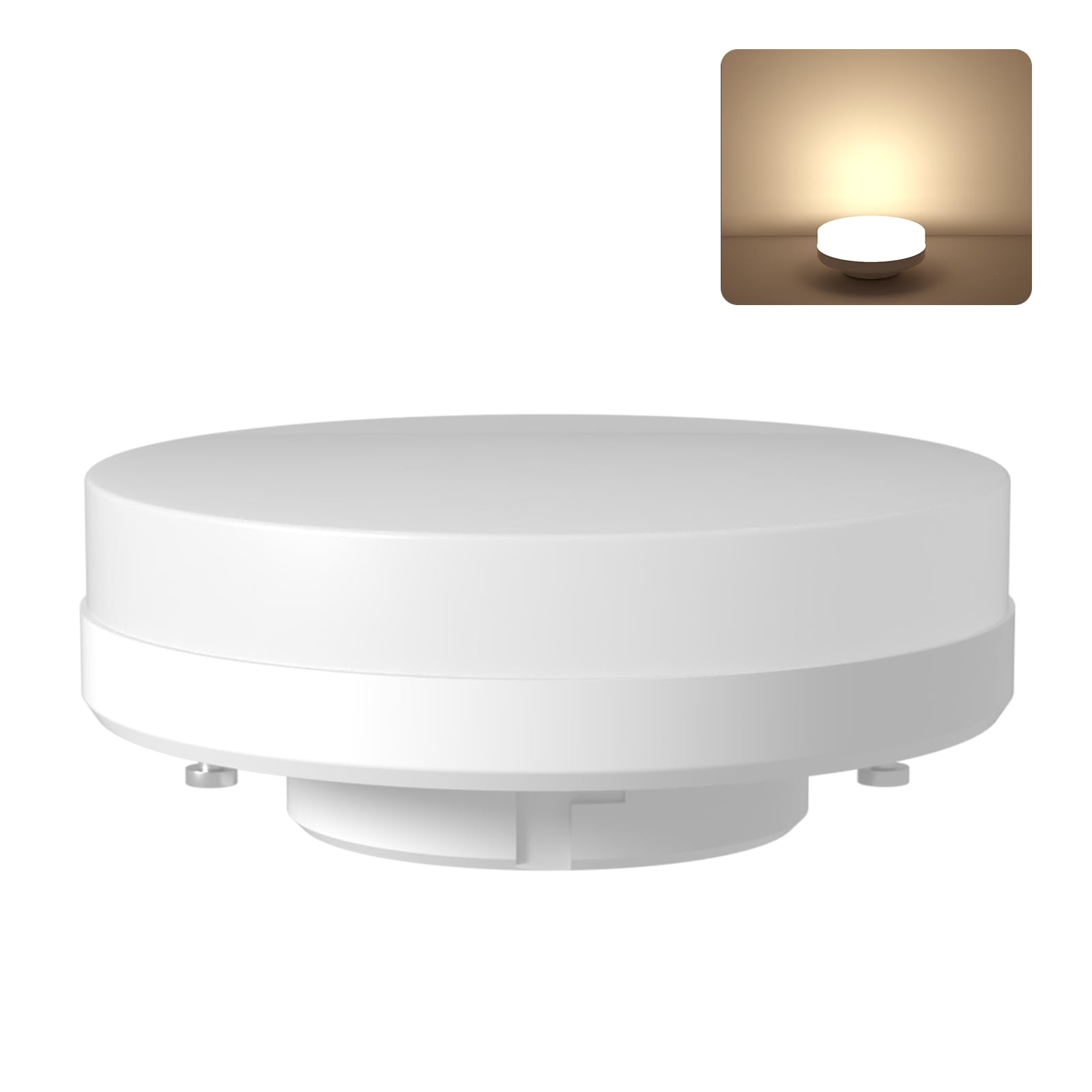 HCFEI GX53 LED Leuchtmittel 10W 230V warmweiß 2700K Deckenleuchte Unterbauleuchte Blinkfrei Strahler (1 Stück (1er Pack))