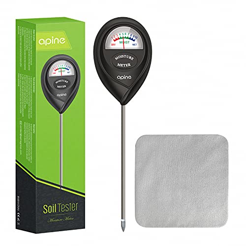 apine Soil Moisture Meter,Plant Water Meter,Moisture Meter for Plants, Water Meter for Indoor Plants,Plant Care Toolsï¼ˆBlackï¼‰