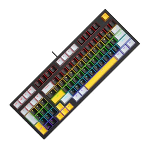 Teclado Mecánico Gamer 98 Teclas LED Negro