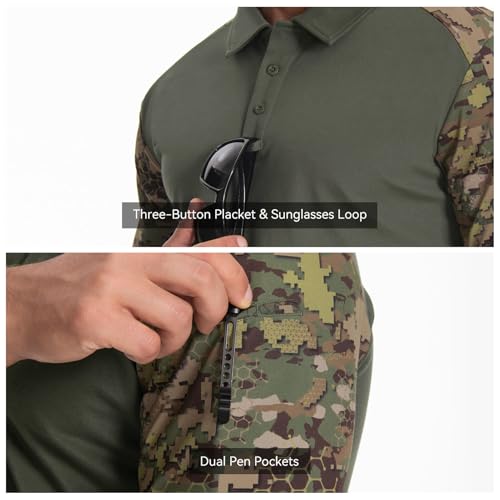 Men's Tactical Polo Shirts Short Sleeve Athletic Golf Outdoor Lightweight Performance Sports Shirt4