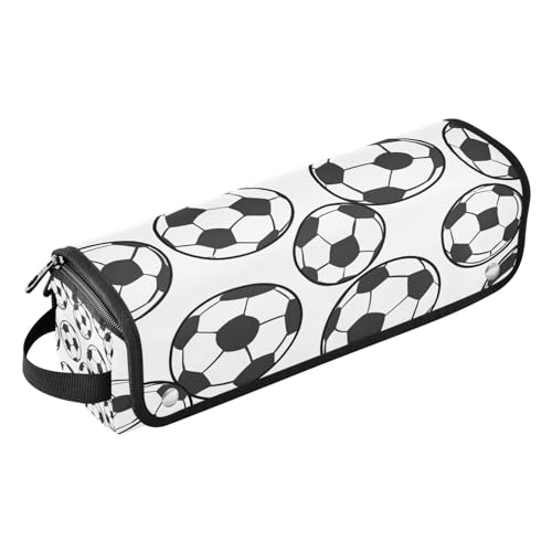 Bolso organizador de viaje y tapete resistente al calor para herramientas de cabello Cartoon Football miniatura 1