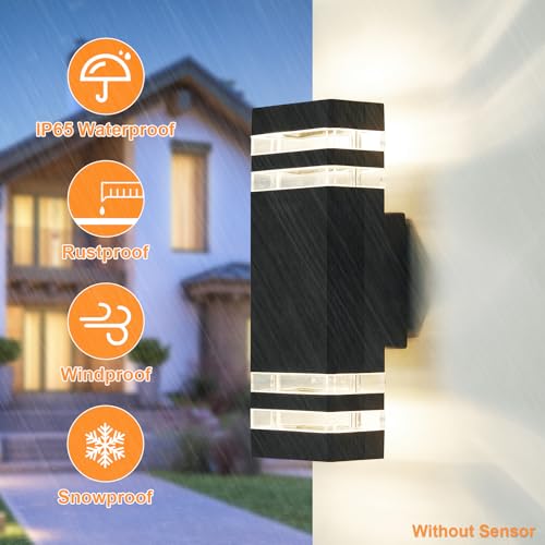 CELAVY Outdoor Wall Lights Mains Powered, 4000K Outside Up Down Lights, IP65 Waterproof Front Door Porch Light - Image 2