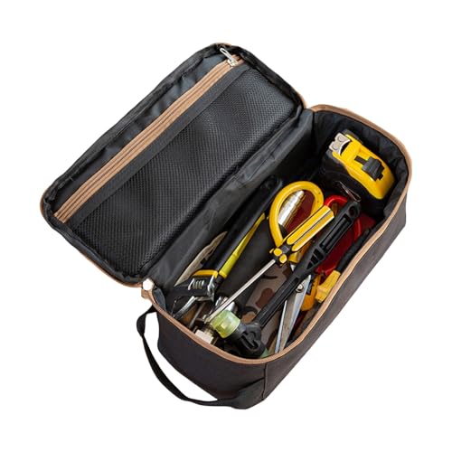 Camping Cookware Storage Bag | 12.2x5.12x4.72 inches Oxford Cloth Kitchen Cookware Bag | High Capacity Kitchenware Utensil Container for Hiking Road Trips BBQ Park