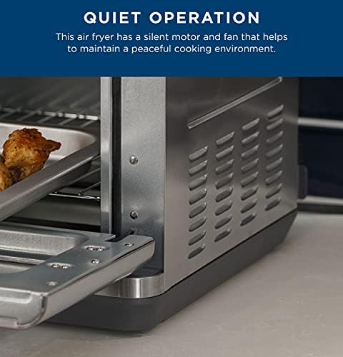 Image of GE Digital Air Fryer Toaster Oven + Accessory Set | Convection Toaster with 8 Cook Modes | Large Capacity Oven - Fits 12 inch Pizza | Countertop Kitchen Essentials | Stainless Steel
