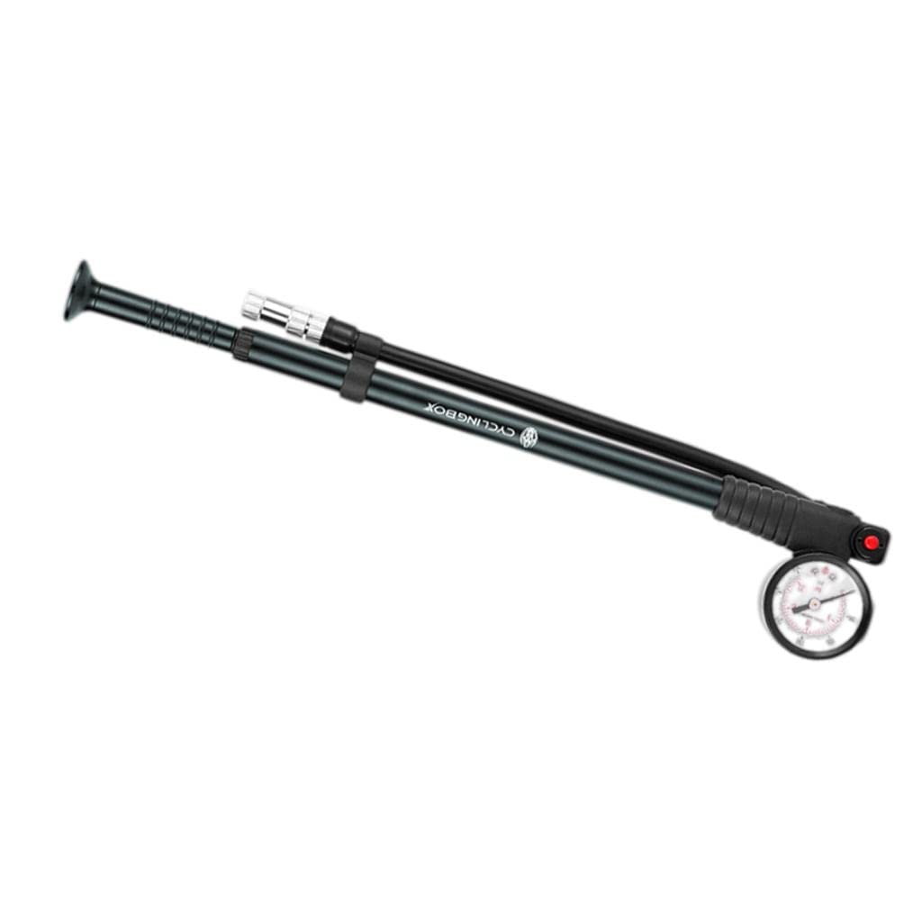 Pompe Haute Pression Mini Pompe Air Bouton Purgeur Jauge Précise sans Perte Aluminium Convient Vélos Montagne Route BMX Enfants
