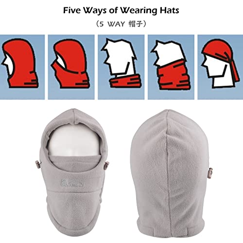 Image of TRIWONDER Kids Winter Hats Balaclava Ski Mask for Boys Girls Toddlers Windproof Adjustable Cold Weather Face Mask Neck Warmer