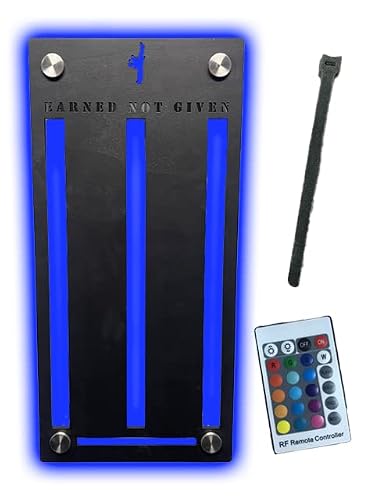 QuikStryke LED Light Up Martial Arts Belt & Medal Display for 10 Belts; Taekwondo, Karate, BJJ, Kids, Adults