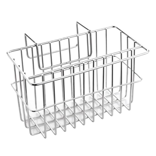 UKCOCO Cesta De Drenaje De Acero Inoxidable para Fregadero De Cocina Organizador Colgante Escurridor para Paño De Limpieza Cesta para Esponja De Cocina