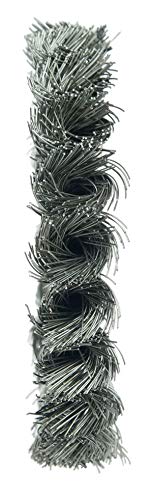 Image of Weiler 36293 4 inch Wolverine Knot Wire Wheel, Standard Twist, .014 inch Stainless Steel Fill, 1 /2 inch-3 /8 inch Arbor Hole, Made in the USA (Pack of 10)