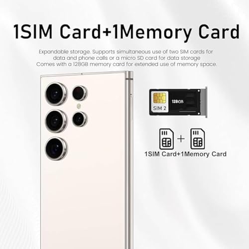 Image of C24 Ultra Unlocked Phone, 8GB+256GB Large Storage Smart Phone, | Android 14 Cell Phone, 6800 mAh Battery, 6.8-inch /5G Dual SIM [Works with T-Mobile, AT&T] Gray