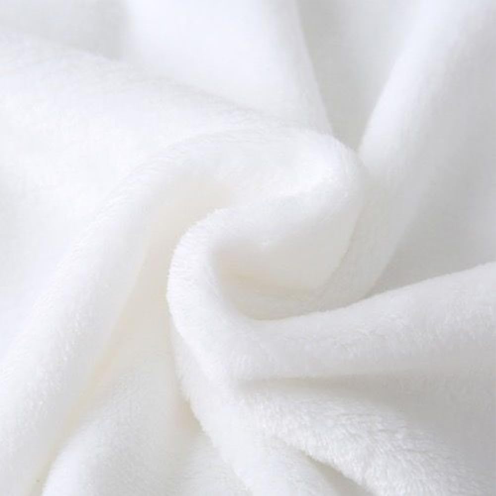 Tissu peluche de qualite supérieure fausse fourrure blanche 50 x 160 cm