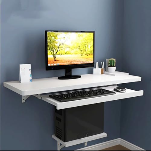 Bureau mural super porteur avec support de clavier réglable stable - 2