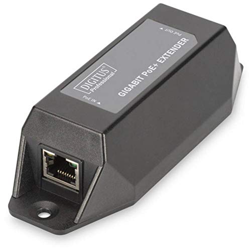 Repeater PoE+ DIGITUS de 100m para cámaras de seguridad y redes exteriores
