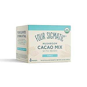Mushroom Hot Cacao Mix by Four Sigmatic | Organic Reishi Mushroom Cacao Powder | Supports Stress & Sleep | Calm & Relax…