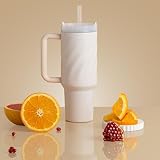 Kubek termiczny BlendyGo Sip termos na herbatę i kawę butelka na wodę do samochodu próżniowa BPA FREE 900 ml (Beżowy)