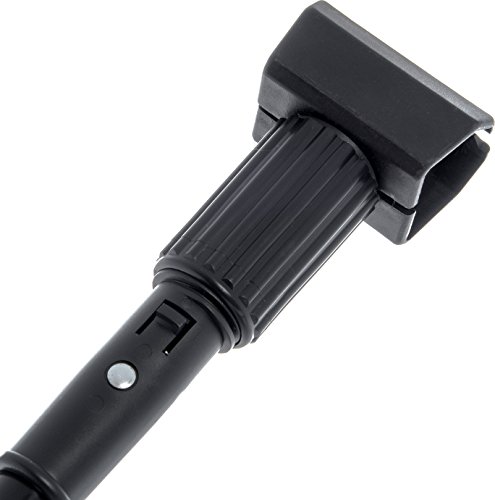 Image of Carlisle FoodService Products 3697000 Vinyl Coated Metal Mop Handle, 15 /16 inch Diameter x 60 inch Length, Black, For Jaw Style Wide Band Mops (Pack of 12)