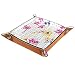 Pequeña Flor Amarilla Bandeja De Valet De Cuero Bandeja De Joyería Caja De Dados Bandeja De Cabecera Bandeja De Cuero De La Pu 16x16cm
