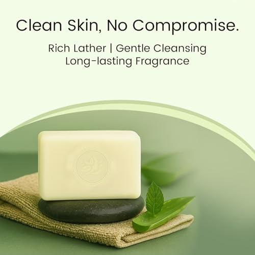 Image of Naija Organics Aloe Vera & Mint Natural Bath Soap | Deep Moisturizing, Hydrating, Chemical-Free, Soothing Body Soap Bar | Handmade Soap | for Men & Women, All Skin Types - 100g
