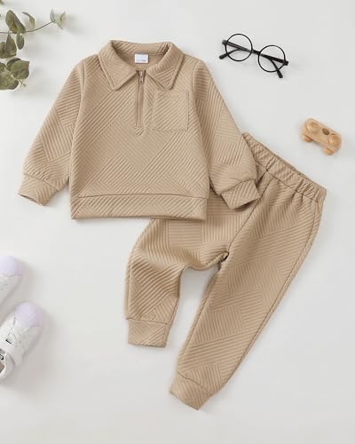 Toddler Baby Boy Clothes Long Sleeve Outfits Sweatshirt and Pants Fall Winter 2 Piece Sweatsuit Set for 1-5 Years2