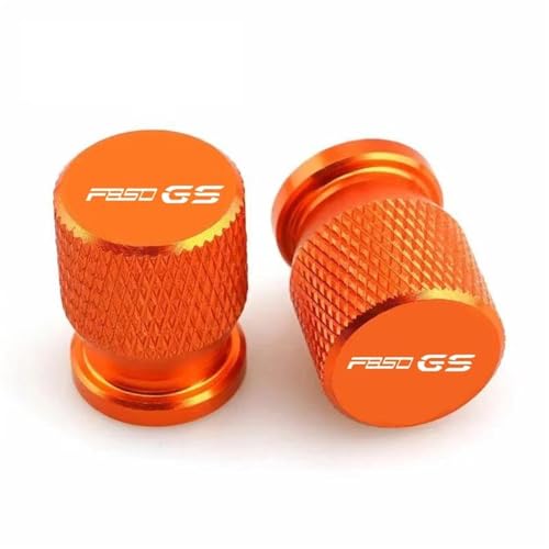 Bouchons de valve de pneu moto alu étanches anti-fuite BMW F850GS Orange