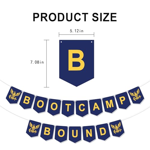 Image of Military Navy Theme Bootcamp Bound Banner,Bound Banner For Military Recruits Navy Farewell Party Welcome Ceremony Party