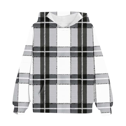 Girls Sherpa Lined Hoodies Fleece Casual Hooded Sweatshirts Plaid Trendy Cute Pullovers for Teen Girls2