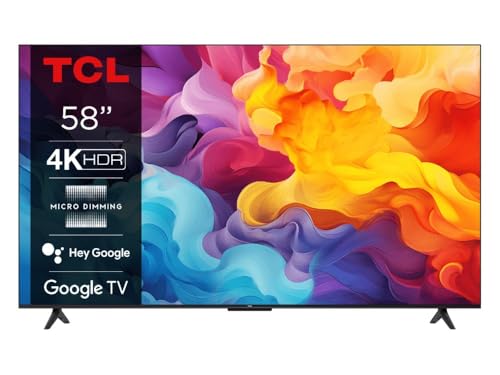 TCL 58V6B 58', 4K Ultra HD, HDR, Smart TV compatible con Google TV (Dolby Audio, Motion Clarity, control de voz, compatible con Google Assistant, Chromecast integrado
