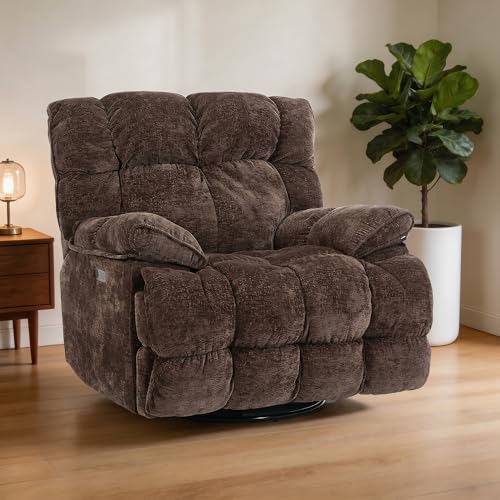 Sillón reclinable eléctrico marrón de una plaza