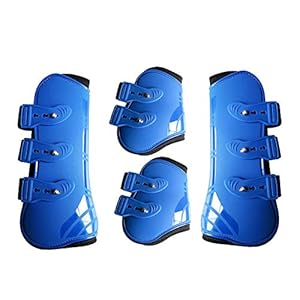 Kisbeibi 4 stuks paard been protector neopreen laarzen, beenbescherming, met snelle loopback sluitingen verstelbaar…