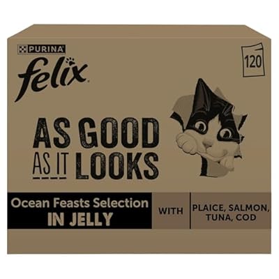 FELIX As Good As it Looks Ocean Feasts Wet Cat Food 120x85g
