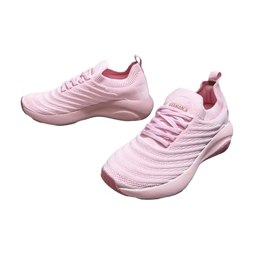 Image of Neeman's Begin Walk Glide Women's Walking Sneakers with CushyWalk Cushioning | Stretch Knit Breathable Upper, CloudSurge Foam Insole, Anti-Skid EVA Rubber Sole, Lace-Up Comfort Shoes