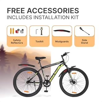 Urban Terrain Galaxy Pro Steel High Performance Mountain Cycles for Men with Front Suspension & Dual Disc Brake MTB Bike 26 inch Single Speed | Ideal for 13+ Years, Frame Size : 17 inch (Green)