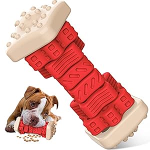 RUXAN Jouet à Mâcher Indestructible pour Chien Agressifs, Résistant Jouets Puzzle pour Chien avec Goût de Bœuf Jouets de Distribution de Friandises Interactives pour Chiens de Petite/Moyenne/Grande