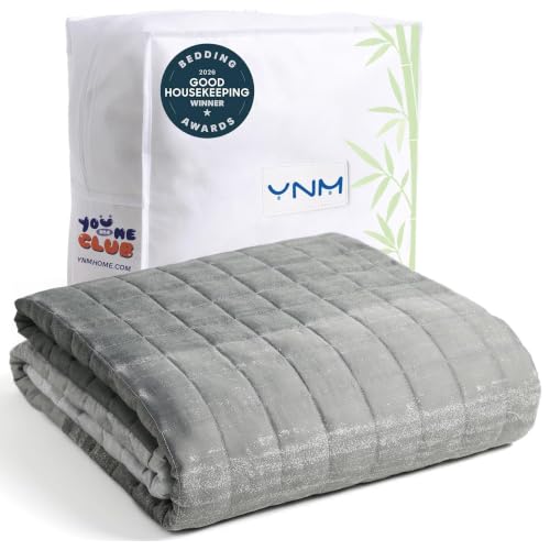 Don't Settle for Sleepless Nights: Best Weighted Blankets for Anxiety in 2026 2 YnM Cooling Weighted Blanket — Oeko-Tex Certified Material (Gradient Dark Grey, 60'x80' 20lbs), Suit for One Person(~190lb) Use on Queen/King Bed