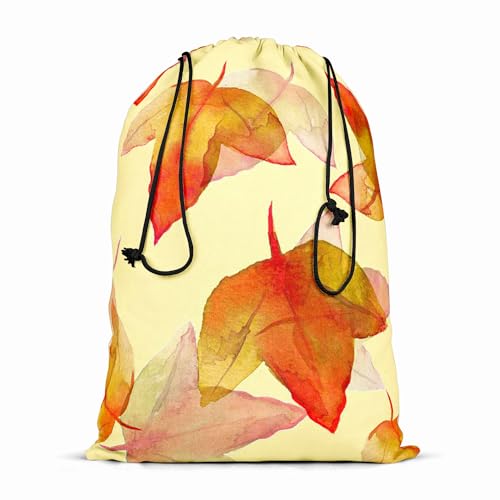 Image of ArtzFolio Autumn Leaves D3 | Reusable Sack Bag | Bag for Gym, Storage, Vegetable & Travel