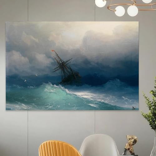Impression toile Ivan Aivazovsky bateau mer orageuse 40x60