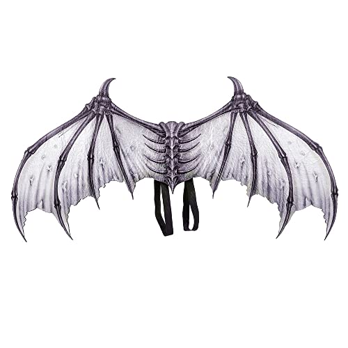 NewL Novelty 3D Devil Bone Wings Costume Accessories for Halloween Scary Demon Cosplay Decoration (White)