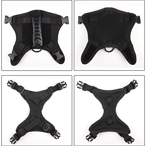 Annchwool Tactical Dog Harness For Small Dogs With Handle, Military Service Dog Vest And Leash Set For Outdoor Training Walking Hiking, Adjustable (Black, Camo) #TOP5