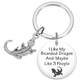 HUTIMY Bearded Dragon Keychain Gifts for Women Men Lizard Themed Stuff Reptile Lizard Key Chains