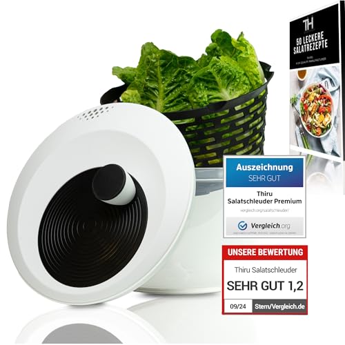 Thiru Salatschleuder Premium 5L groß - Testsieger 2025-60 Tage...