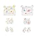 Juego de gorro y manoplas para bebé recién nacido, de algodón, con orejeras, unisex, para bebés de 0 a 3 meses