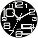Bernhard Products Large Decorative Black Glass Wall Clock 12 Inch Silent Non Ticking Quality Quartz Battery Operated Round Unique Modern Design for Home/Kitchen/Living Room/Bedroom/Office (Jet Black)