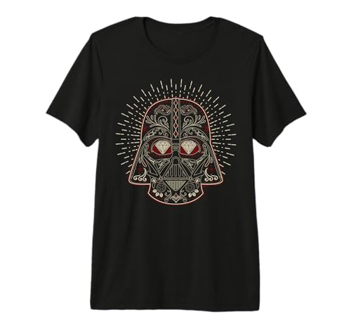 T-shirt Star Wars Darth Vader Sugar Skull en coton premium doux au toucher