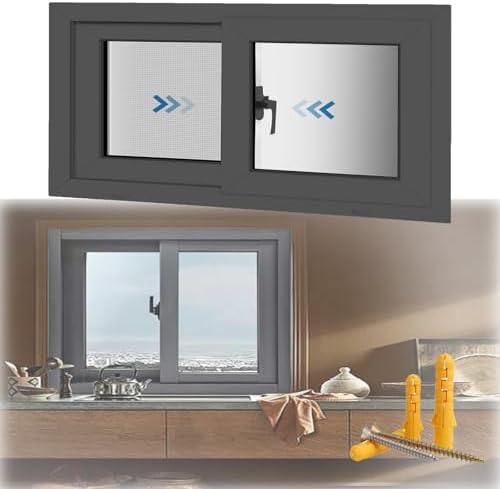 Custom Aluminum Sliding Window with Tempered Glass - Ventilation Solution for Basement and Bathroom, Durable and Stylish Design