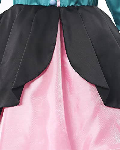 Nuoqi Girls Mad Hatter Costume Mad Hatter Tea Party Costume Halloween Dress With Hat Xl thumb #7