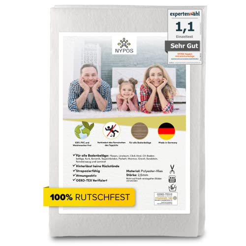 NYPOS Teppich Antirutschunterlage (190x240cm) Vlies, Antirutschmatte für Läufer, Anti-Rutsch...